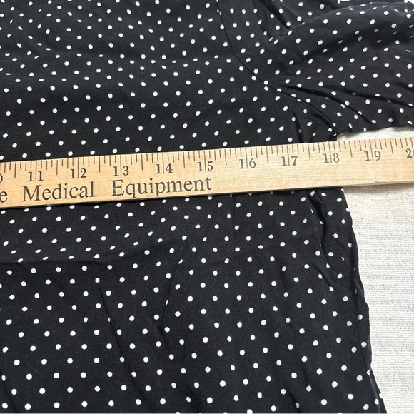 Old Navy Tunic Shirt Women's Black White Polka Dot‎ Long Sleeve Blouse Rayon SzM - Picture 8 of 10